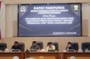 Rapat paripurna Penyampaian Nota Bupati Atas Raperda Tentang Perubahan APBD Tahun Anggaran 2025, Senin (4/8/2025).