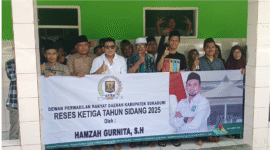 Anggota DPRD Kabupaten Sukabumi dari dapil I, Hamzah Gurnita, gelar reses di Pondok Pesantren Sirojulhaq, Palabuhanratu, Senin (15/9/2025).