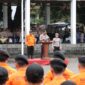 Apel kesiapan tanggap darurat bencana yang digelar di Alun-Alun Palabuhanratu, Rabu (5/11/2025).