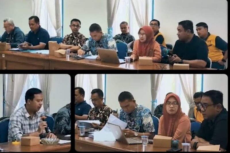 Rapat kerja DPRD Kabupaten Sukabumi melalui Bapemperda di Kantor Dishub, Jumat (9/1/2026).