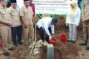 Peletakan batu pertama pembangunan huntap di Desa Panumbangan, Kecamatan Jampang Tengah