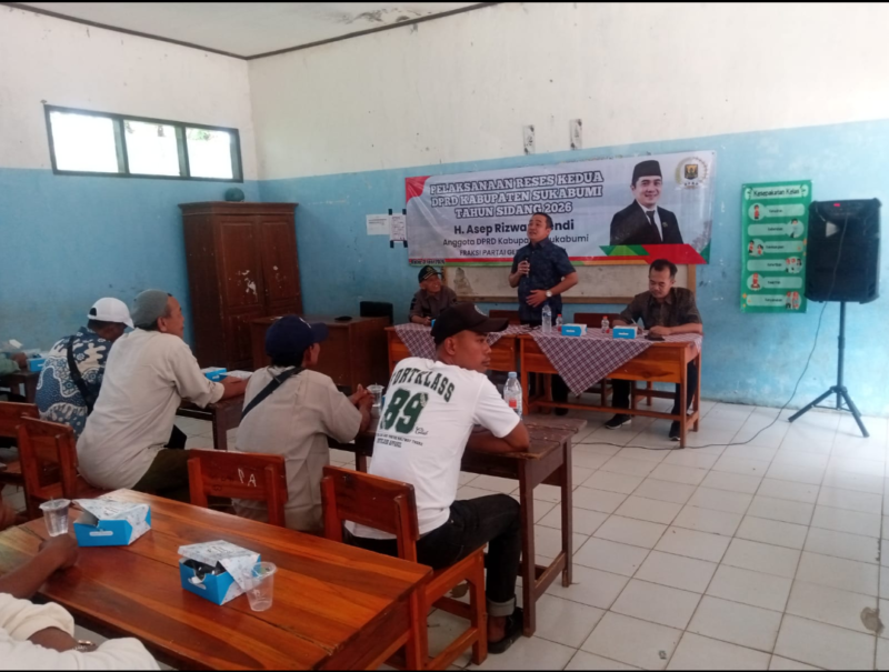Anggota DPRD Kabupaten Sukabumi, Asep Rizwan Efendi, gelar Reses di Kecamatan Cikakak, Rabu (3/6/2026).