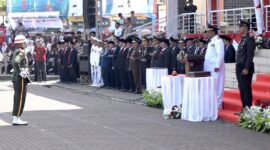 Bupati Sukabumi, Asep Japar, bertindak sebagai Inspektur Upacara Peringatan HUT RI ke-81, Senin (17/8/2026).